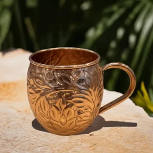 copper designed handle cup